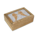 Tarot Sieradendoos Mangohout Angeliet Engelenvleugels 18 cm