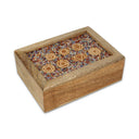 Tarot Sieradendoos Mangohout 7 Chakra's Gemengde Chakrastenen 18 Cm