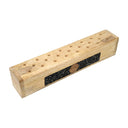Wierookbrander en opbergdoos Bloem des levens zwarte toermalijn mangohout -- 31,5cm