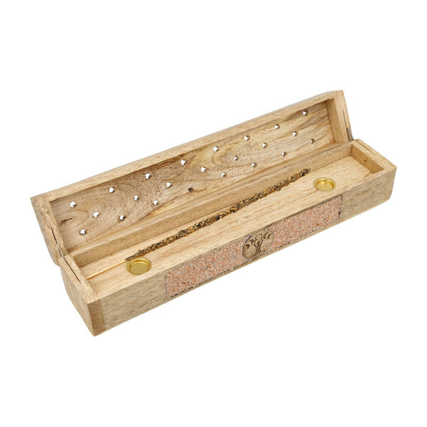 Wierookbrander Godin Maanfasen Mangohout Perzikmaansteen Opbergdoos 31,5 cm