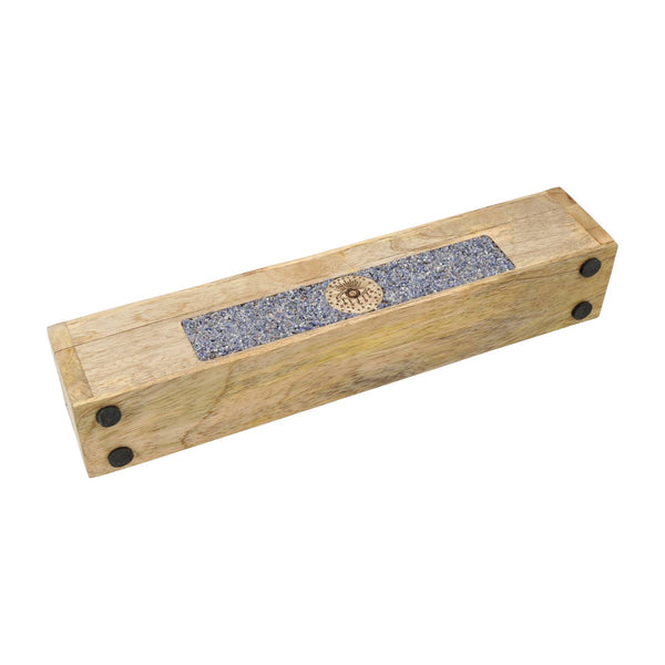 Wierookbrander Alziend Oog Mangohout Met Sodaliet 31,5 cm Opbergdoos