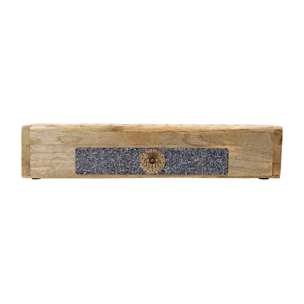 Wierookbrander Alziend Oog Mangohout Met Sodaliet 31,5 cm Opbergdoos