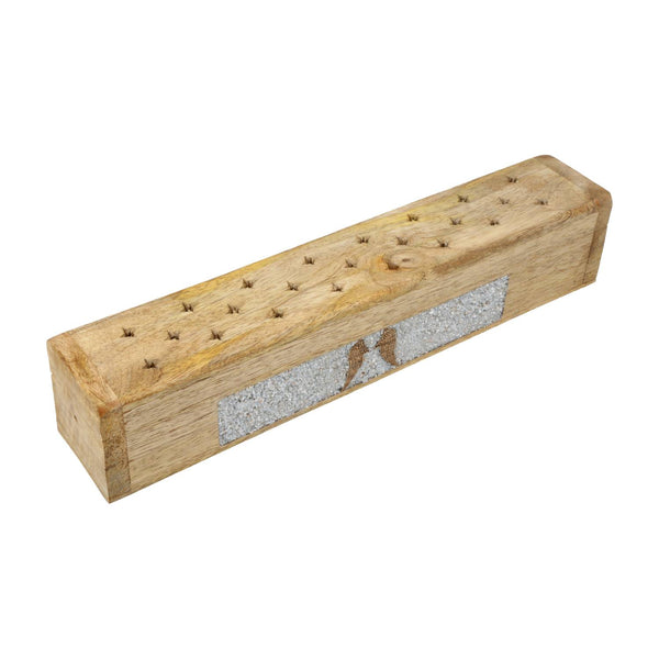 Wierookbrander en Opbergdoos Engelenvleugels Angeliet Mangohout 31,5 cm