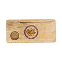 Kaarthouder Mangohout Amethist Lotus 21,5 Cm