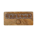 Kaarthouder 7 Chakra's Gemengde Chakrastenen Mangohout 21,5 Cm