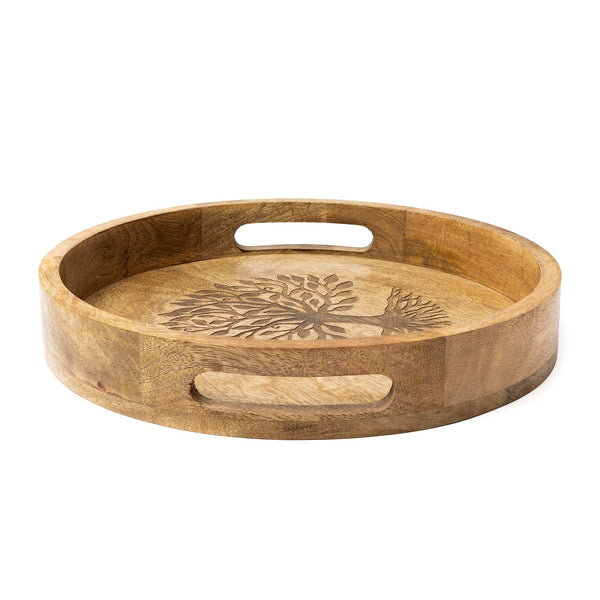 Dienblad Levensboom Mangohout 30x5 cm
