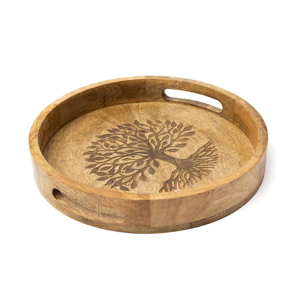 Dienblad Levensboom Mangohout 30x5 cm
