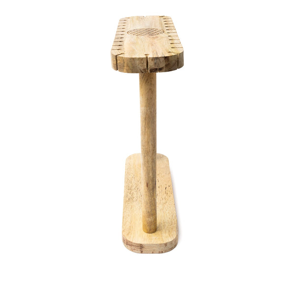 Pendel Display Mangohout Rechthoek Bloem Des Levens 30 cm