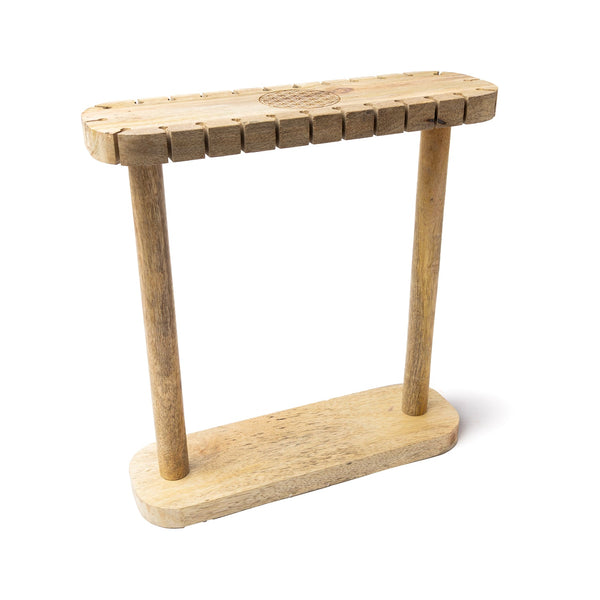 Pendel Display Mangohout Rechthoek Bloem Des Levens 30 cm