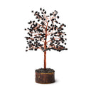 Edelsteenboom Zwarte Toermalijn Met Houten Voet 23 Cm