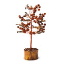 Edelsteenboom Tijgeroog & Rudraksha Houten Voet 18 Cm