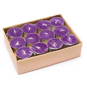 Fair Trade Theelichtjes Stearine Lavendel In Transparante Houder