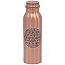 Koperen Drinkfles Bloem Des Levens Geprint 750 ml