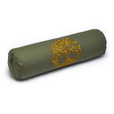 Yoga Bolster Levensboom 100% Biologisch Katoen Groen Rond 60 x 16 cm