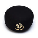 Meditatiekussen Rond Yogi & Yogini Zwart Katoen Ohm 33 x 13 cm