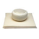 Meditatie Set Bloem Des Levens Biologisch Katoen Wit/Goud 65x65x5 cm