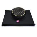 Meditatie Set Bloem Des Levens Zwart Goud 65x65x5 cm