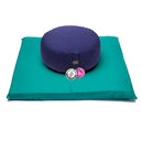 Meditatie Set Biokatoen Groen Indigo 65x65x5 cm