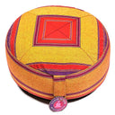 Yogi & Yogini Meditatiekussen Rond Katoen Oranje Rood 33 x 17 cm