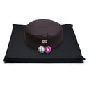 Meditatie Set Biokatoen Zwart 65x65x5 cm