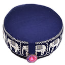 Yogi & Yogini Meditatiekussen Olifant Katoen Blauw rond 33 x 16 cm