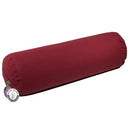 Yoga Bolster Rond Rood Katoen 60 x 16 cm Navulbaar Met Boekweitkaf