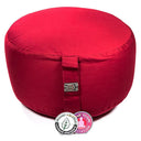 Meditatiekussen Rond Yogi & Yogini Katoen Rood 36 x 22 cm