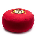 Meditatiekussen Yogi & Yogini 1e Chakra Geborduurd Katoen Rood 33 x 17 cm