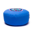 Meditatiekussen Yogi & Yogini 5e Chakra Geborduurd Katoen Blauw 33 x 17 cm