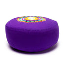 Meditatiekussen Yogi & Yogini Rond Katoen Violet 33 x 17 cm