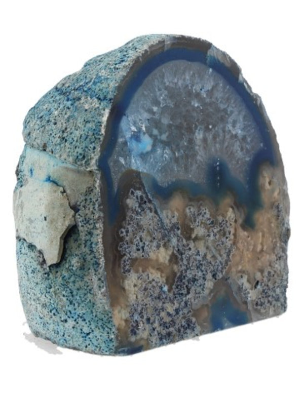 Agaat einden blauw (bijgekleurd), p/kg