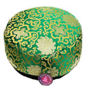 Yogi & Yogini Meditatiekussen Rond Lotus Katoen Groen 33 x 17 cm