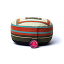 Meditatiekussen Yogi & Yogini Rond Katoen Groen Crème 33 x 17 cm