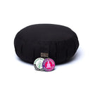 Meditatiekussen Zafu Japanse Stijl Biokatoen Zwart 33x14,5 cm