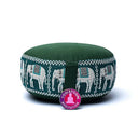 Meditatiekussen Olifant Katoen Groen Rond 33 x 16 cm