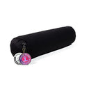 Yoga Bolster Rond Biologisch Katoen Zwart 40 x 12 cm