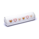 Bolster Wit Harten OCS 100 Biologisch Katoen 60x16 cm 2300g