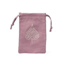 Tasje Katoenen Bodhiblad Lila GOTS Met Trekkoord 19x13 Cm