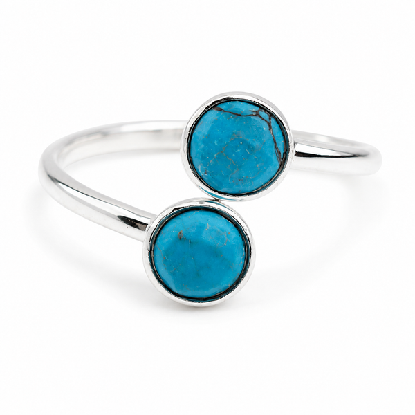 Geboortesteen Ring Turkoois December - 925 Zilver - Zilverkleurig