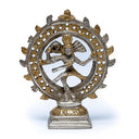 Shiva Nataraja Kosmische Dans Messing Dubbele Ring Tweekleurig 15 cm