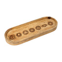 Ovaal Dienblad Mangohout 7 Chakra 29x10 Cm