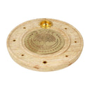 Wierookbrander Rond Mangohout Messing Levensboom 10 Cm