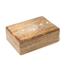 Tarotdoos Mangohout Whitewash Bloem Des Levens 18x12x6 cm
