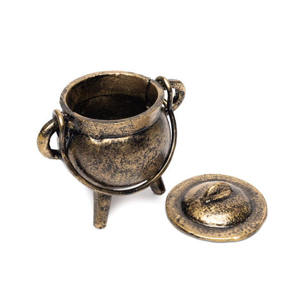 Cauldron Heksenketel Gietijzer Goudkleurig 9x8 cm