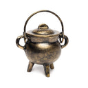 Cauldron (heksenketel) gietijzer goudkleurig -- 9x8 cm