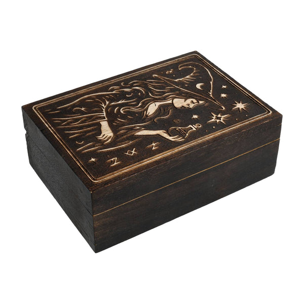 Tarotdoos Zwart Mangohout 17,5x12,5x6,5 cm
