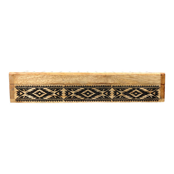 Wierookbrander Kistje Mangohout Tribal 31x6x5 cm