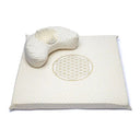 Meditatie Set Bloem Des Levens Biologisch Katoen Wit/Goud 65x65cm