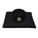 Meditatie Set Ohm Biologisch Katoen Zwart 65x65cm