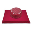 Meditatie Set Bloem Des Levens Katoen Rood 65x65cm